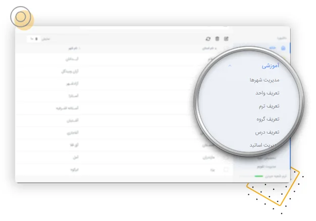 ماژول آموزش نرم افزار مدیریت آموزشگاه